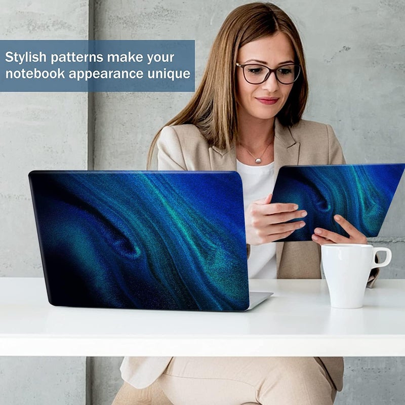 AORTDES Laptop Skin Sticker Decal 15-15.6 Inches, Universal Reusable Vinyl Sticker for 12.1 13 13.3 14 15.4 Inches Netbook/Notebook PC, Waterproof & Scratch-Resistant (Blue Quicksand) - Image 5